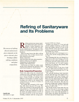 Refiring of sanitaryware and its problems