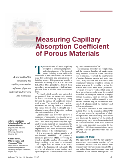 Measuring capillary absorption coefficient of porous materials