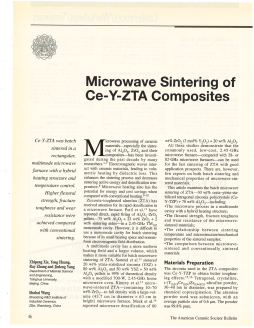 Microwave sintering of Ce-Y-ZTA composites
