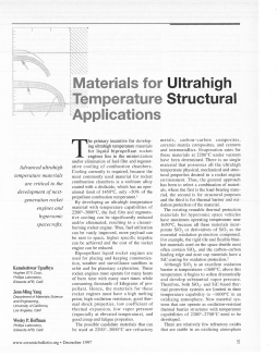Materials for ultrahigh temperature structural applications