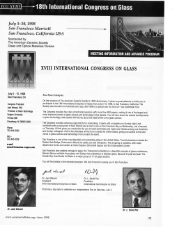18th International Congress on Glass