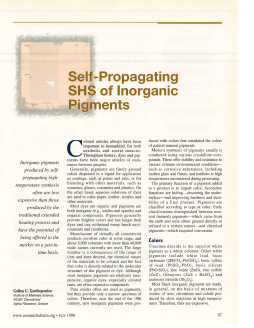 Self-propagating SHS of inorganic pigments