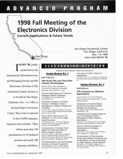 1998 Fall Meeting of the Electronics Division