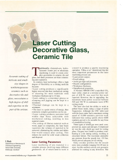 Laser cutting decorative glass, ceramic tile