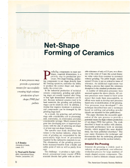 Net-shape forming of ceramics