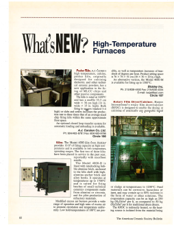 What’s new? High-temperature furnaces