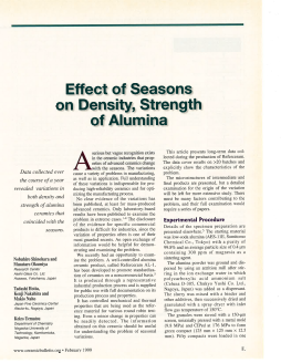 Effect of Seasons on Density, Strength of Alumina