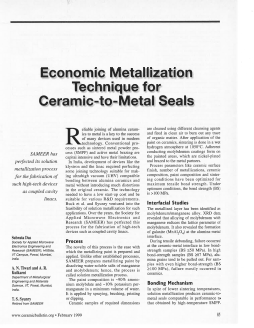 Economic Metallization Technique for Ceramic-to-Metal Seals