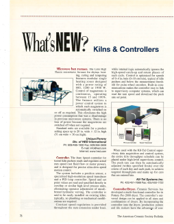 What’s New? Kilns & Controllers