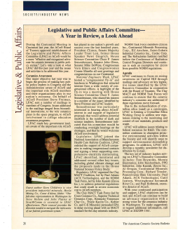 Legislative & Public Affairs: Legislative and Public Affairs Committee—A Year in Review, a Look Ahead