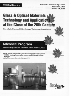 Glass & Optical Materials Technology and Applications at the Close of the 20th Century Advance Program