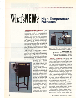 What’s New? High-Temperature Furnaces