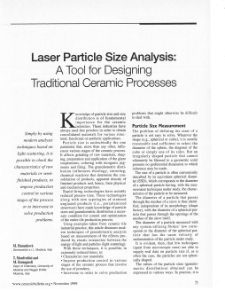 Laser Particle Size Analysis: A Tool for Designing Traditional Ceramic Processes