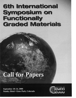 6th International Symposium on Functionally Graded Materials