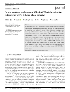 In situ synthesis mechanism of 15R–SiAlON reinforced Al2O3 refractories by Fe–Si liquid phase sintering cover image