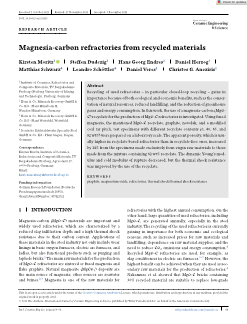 Magnesia‐carbon refractories from recycled materials
