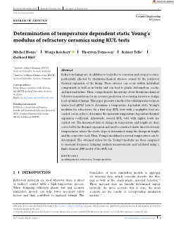 Determination of temperature dependent static Young's modulus of refractory ceramics using RUL tests