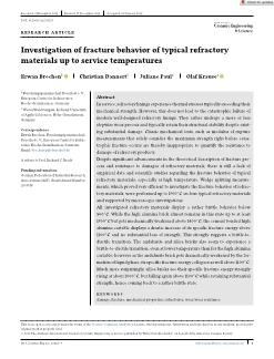 Investigation of fracture behavior of typical refractory materials up to service temperatures