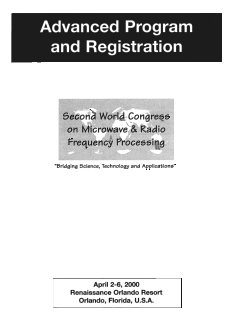Second World Congress on Microwave & Radio Frequency Processing