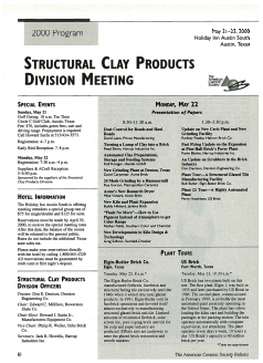 2000 Structural Clay Products Division Meeting
