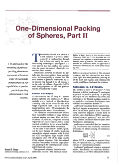 One-Dimensional Packing of Spheres, Part II