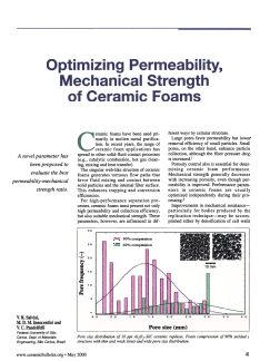 Optimizing Permeability, Mechanical Strength of Ceramic Foams