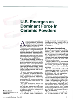 US Emerges as Dominant Force in Ceramic Powders
