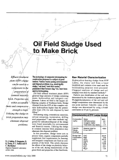 Oil Field Sludge Used to Make Brick