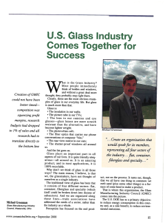 US Glass Industry Comes Together for Success