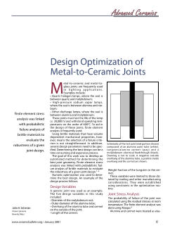 Design Optimization of Metal-to-Ceramic Joints