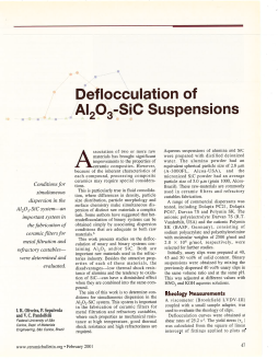 Deflocculation of Al2O3-SiC Suspensions