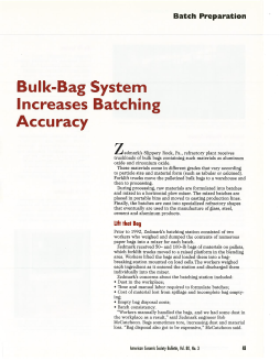 Bulk-Bag System Increases Batching Accuracy