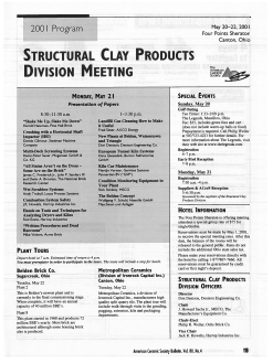 2001 Structural Clay Products Division Meeting