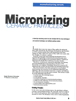 Manufacturing briefs—Micronizing ceramic particles