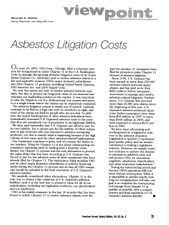 Viewpoint—Asbestos litigation costs