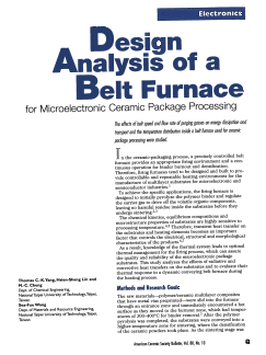 Design analysis of a belt furnace for microelectronic ceramic package processing