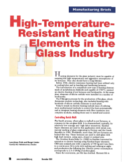 Manufacturing briefs—High-temperature-resistant heating elements in the glass industry