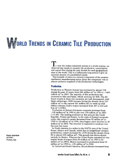 World trends in ceramic tile production