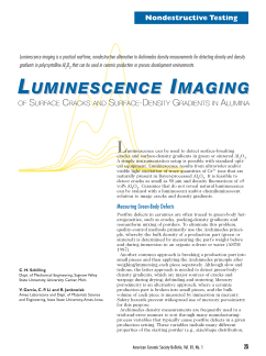 Luminescence Imaging of Surface Cracks and Surface-Density Gradients in Alumina