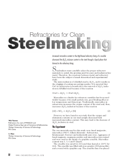 Refractories for Clean Steelmaking