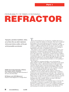 Permeability of Fiber-Containing Refractor: Part I