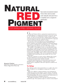 Natural Red Pigment for Single-Fired Ceramic Glaze
