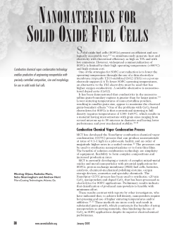 Nanomaterials for solid oxide fuel cells