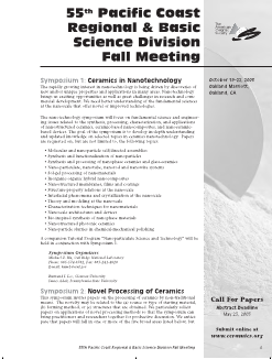 55th Pacific Coast Regional & Basic Science Division Fall Meeting