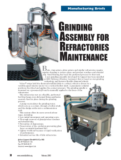 Manufacturing briefs—Grinding assembly for refractories maintenance