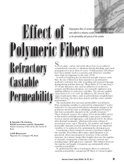 Effect of polymeric fibers on refractory castable permeability