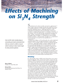 Effects of machining on Si3N4 strength