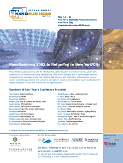 Second annual nanobusiness 2003