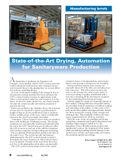 Manufacturing briefs—State-of-the-art drying, automation for sanitaryware production