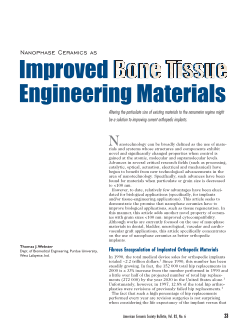 Nanophase ceramics as improved bone tissue engineering materials